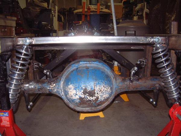 rear view rear suspension at ride height