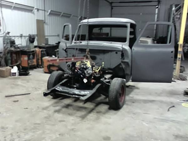 Power train on chassis