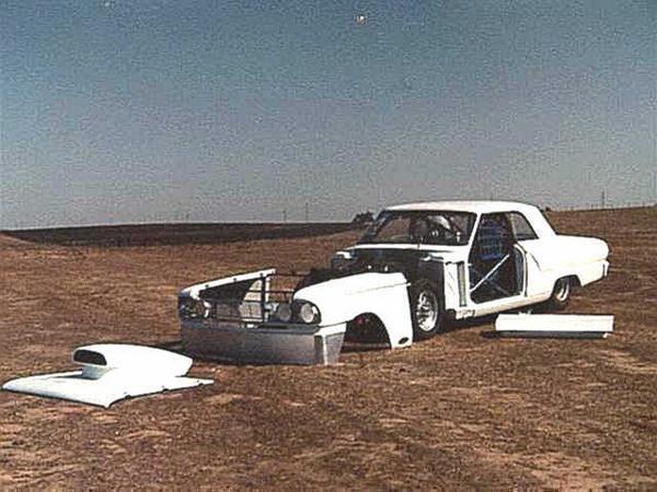 disassembled at the track for show