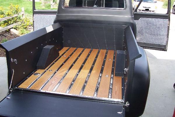 New bed wood with polished SS strips