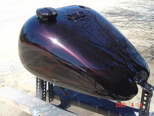 flamed harley tank