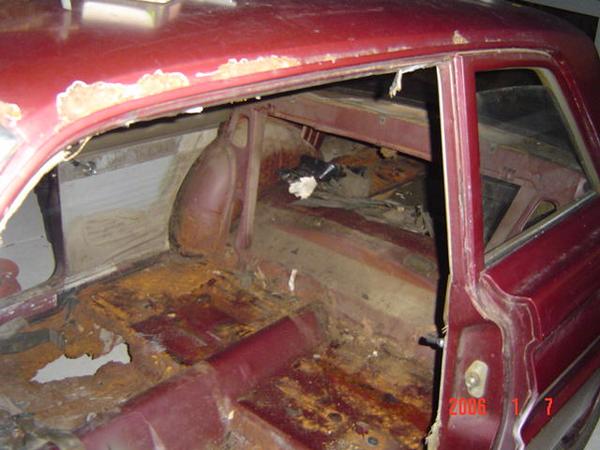 Interior minus rear seat