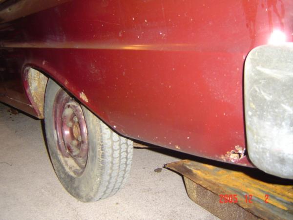 Driver side rear panel