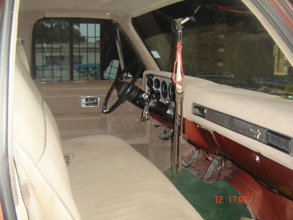 The interior of my ride