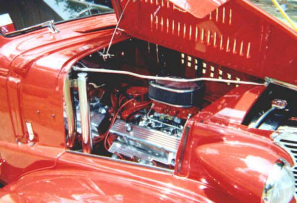 1938 Chevy under the hood