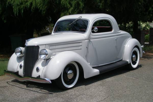 Latest '36 Ford, a 3 window coupe