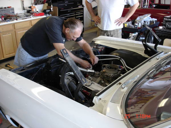 Ron stripping out the old motor