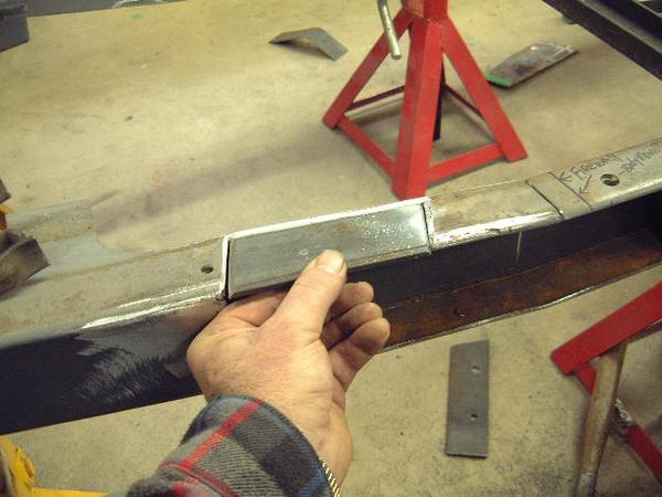 upper rail flange, new part