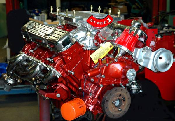 Supercharged Buick - Front View of Completed Engine