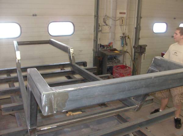 Frame all cut and welded.