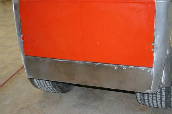 Rebuilt tail panel and aligned rear doors