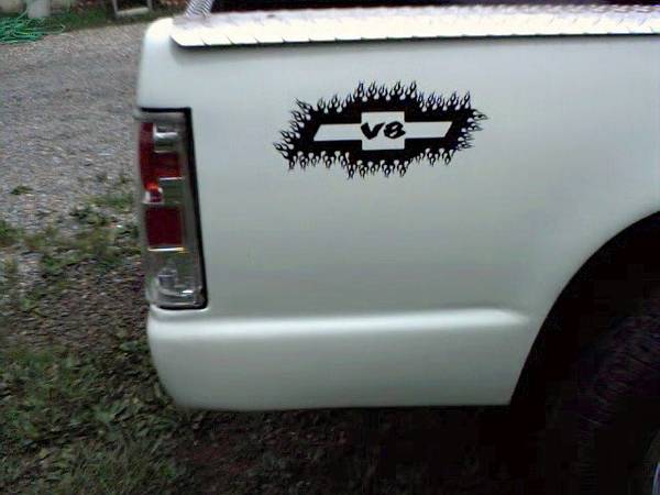 chevy bowtie with flames