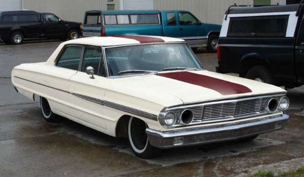 64 Galaxie white with stripe